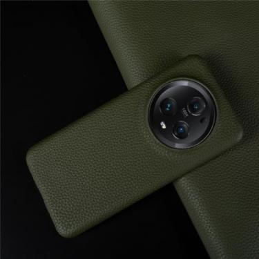 Imagem de Para huawei magic 5 pro caso capa de telefone de couro para honra magia 5 lite casos traseiros proteger, verde, para huawei honor 30