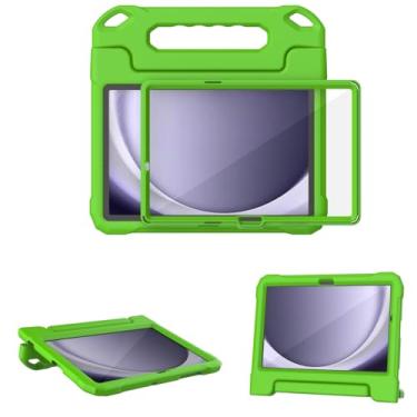 Imagem de MAISON Capa infantil para Samsung Galaxy Tab A9 Plus 11 polegadas versão 2023 (SM-X210/X216/X218) à prova de choque Tab A9+ com protetor de tela integrado, capa leve para tablet (verde)