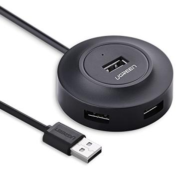 Imagem de UGREEN Hub USB Super Speed 4 portas USB 2.0 Hub alimentado com cabo 1M compatível com MacBook, iMac, Surface Pro, laptops, PC para Mac, Windows, Linux, USB Dongle e mais - Preto