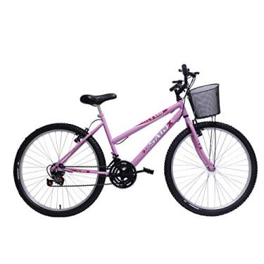 Imagem de Bicicleta de Passeio Saidx Bike Feminina, Aro 26 de 18 Marchas, Freio V Brake (Rosa)