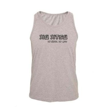 Imagem de Regata Masculina Algodão No Brain No Gain Estampada-Masculino