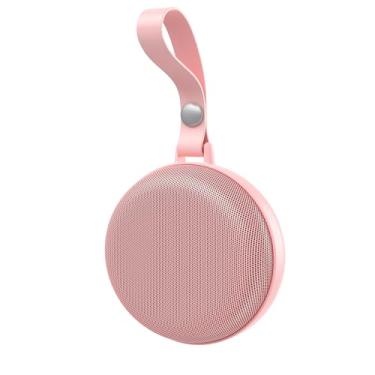 Imagem de YMgizmos Alto-falante bluetooth portátil com bateria interna, IP54 à prova d'água, excelente qualidade de som, recarregável por USB, compatível com telefone celular, laptop (Cor-de-rosa.,moda)