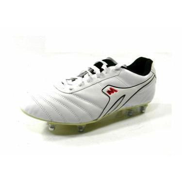 Imagem de Chuteira AZZURRA Campo 8 travas COURO bco - Mathaus