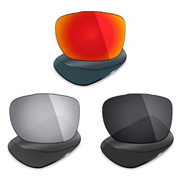 Imagem de 3 pares de lentes polarizadas de substituição da Mryok para óculos de sol Oakley Two Face – Opções