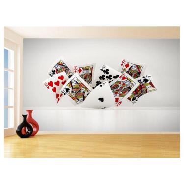 Imagem de Papel De Parede 3D Salão De Jogos Cartas Poker 3,5M Jcs56