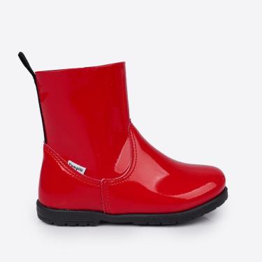 Imagem de Bota Infantil Feminino Pampili Verniz Vermelho Pepper - 1410-Feminino