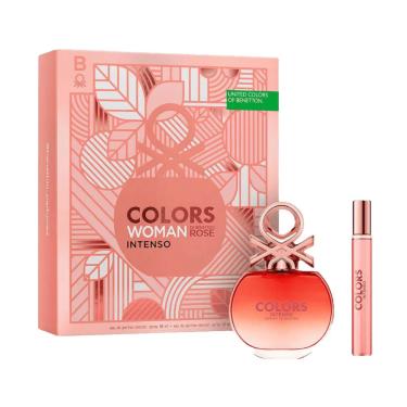 Imagem de Kit Rose Intenso United Colors Of Benetton Feminino Eau De Parfum 80Ml+ Mega Spritzer 10Ml