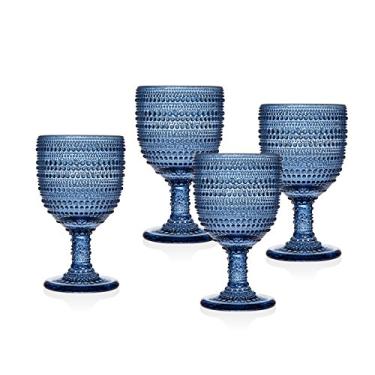 Imagem de Godinger Copos de Vinho, Copos de Vidro - Azul Lumina, Conjunto com 4