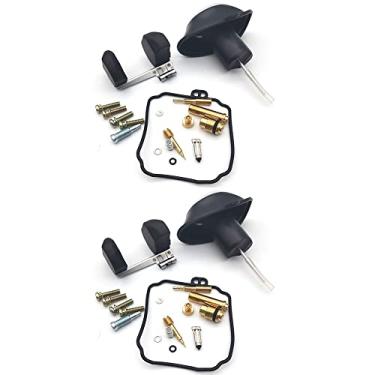 Imagem de HIIOLE Kit de flutuação de diafragma a vácuo de reparo de carburador de motocicleta para XV250 Virago 1995-2007 XVS650 V-STAR 1998-2015 XVS XV 650 250 (Cor: 2 conjuntos), Oumij01