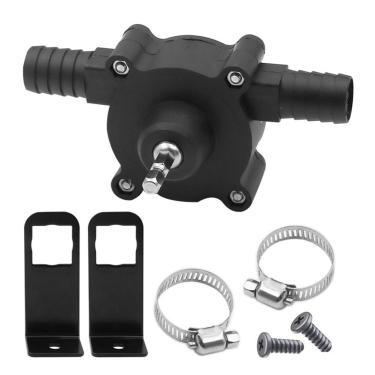 Imagem de Bomba de perfuração elétrica para água, óleo a gasolina, bomba de transferência de fluidos, mini manual autoescorvante rápido velocidade de bombeamento