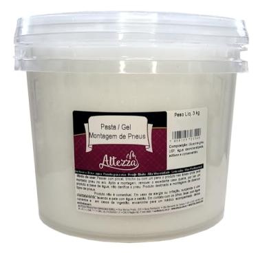 Imagem de Vaselina em Pasta Gel Para Montagem De Pneus Balde Com 3 Kgs Econômico Vegetal Altezza Industrial Biodegradável Monta Pneu