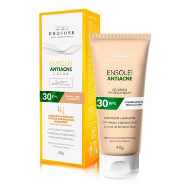 Imagem de Protetor Solar Ensolei Profuse Antiacne Color Fps 30 Gel Creme Com Cor