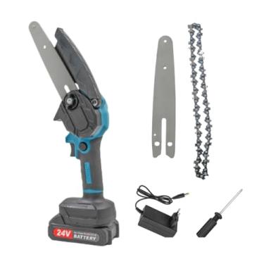 Imagem de Motoserra Elétrica Mini Portatil A Bateria Recarregável Pequena Elétrico 24V