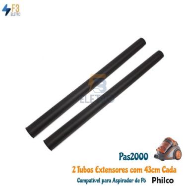 Imagem de 2 Tubos Extensor Prolongador Reforçado Aspirador de Pó Philco Pas2000 