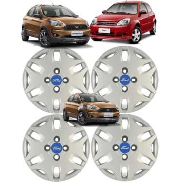 Imagem de Jogo 4 Calota Ka 2000 ate 2014 Aro 14 Polegadas Parafuso Cubo Baixo Gr