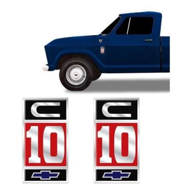 Imagem de Adesivo C10 Emblema Lateral Modelo Original Chevrolet - Par - Resitank