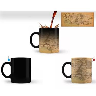 Imagem de Caneca Mágica Senhor Dos Anéis Mapa Da Terra Média!