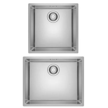 Imagem de Kit franke 2 cubas linea de embutir em aço inox 50x40 e 40x40cm
