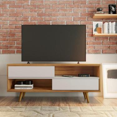 Imagem de Rack para Sala TV até 50" NT1180 Notável Móveis, Freijó/Off White