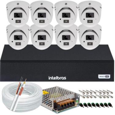 Imagem de Kit 8 Câmeras Intelbras 3220 D Fullhd Com Áudio Dvr 8 Ch 3008c, 3TB