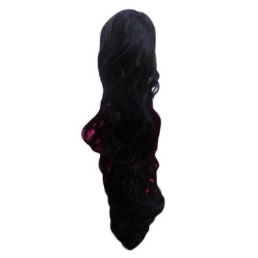 Imagem de Aplique Rabo De Cavalo Piranha Ondulado Preto 1 Fibra 60 Cm - C&C Shop