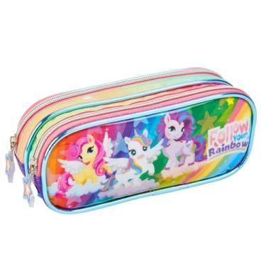 Imagem de Estojo Escolar Infantil Unicórnio