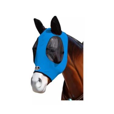 Imagem de Máscara de Proteção Contra Moscas para Cavalos - Azul - Boots Horse