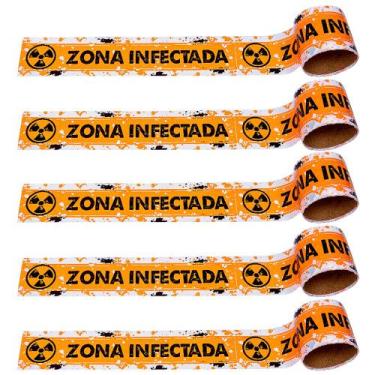 Imagem de 5 Faixas Decoração Laranja Halloween Festa Zone Infectada - Toy Master
