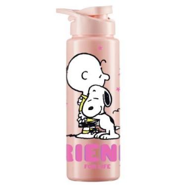 Imagem de Squeeze Sport Snoopy Friends Rosa Claro 750ml Original, Rosa