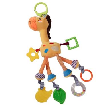 Imagem de Pelúcia com Chocalho e Mordedor (COM CERTIFICAÇÃO INMETRO) (Girafa Amarela)