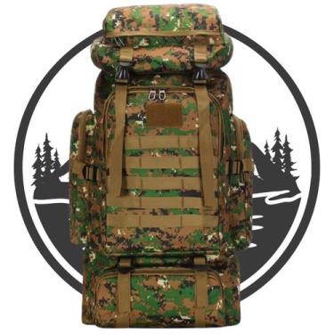 Imagem de Mochila Cargueira Trilha Camping Militar Impermeavel 80l - INBOX MOBIL
