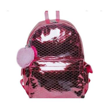 Imagem de Mochila reforçada metalizada pink Fiorella sotti