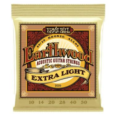 Imagem de Encordoamento violao ernie ball 2006 010.050 aco earthwood 80/20 phosp