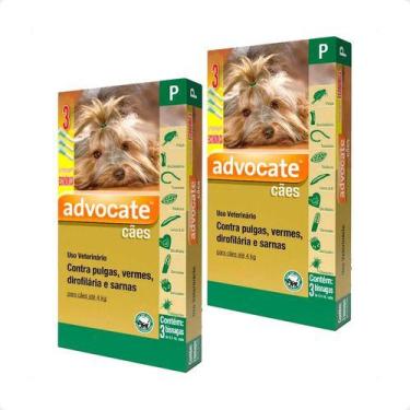 Imagem de 2 Advocate Combo Cães Até 4 Kg Antipulgas - 6 Pipetas - Elanco