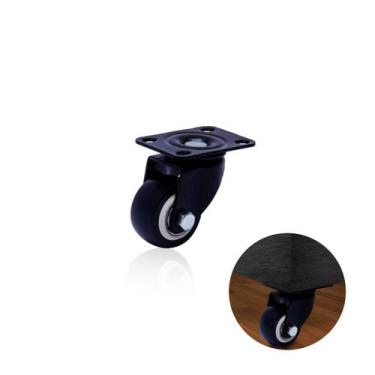 Imagem de Rodizio Giratório Roda de 40mm Com Rolamento Sem Freio Preto - Colson,