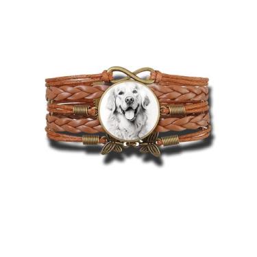 Imagem de Pulseira Feminina Golden Retriever Arte Cachorro Ajustável - RECANTO A