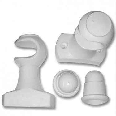 Imagem de Suporte para varão de curtina 28mm - Metal arts , branco