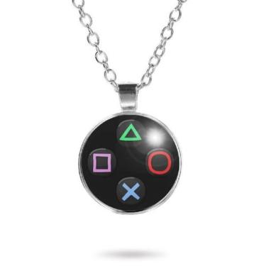 Imagem de Colar Gamer Botões do Joystick ou Controle de Vídeo Game Unissex - REC