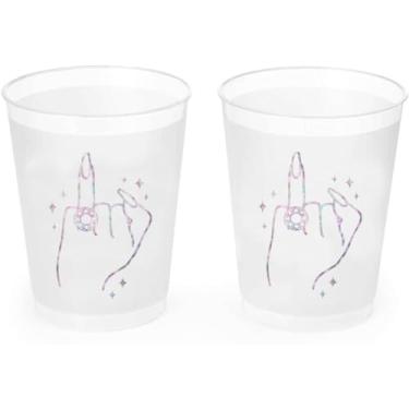 Imagem de xo, Fetti Copos Reutilizáveis para Festa de Despedida de Solteira - 16 Frost Flex Cups | Presente para Banho de Noiva em Ouro Rosé, Lembrancinhas de Dama de Honra