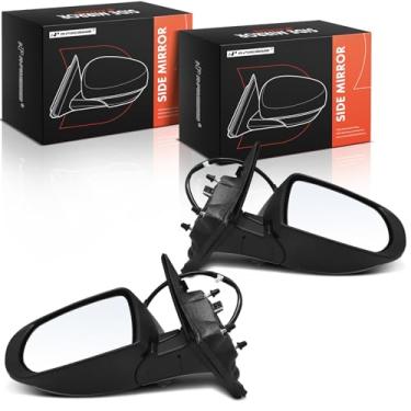 Imagem de A-Premium Par (2) espelhos retrovisores elétricos do lado do motorista e do passageiro - compatível com Jeep Compass 2017-2022 - Retrovisor retrovisor externo preto dobrável manual aquecido com