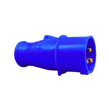 Imagem de Plugue Industrial Móvel Brasikon 16A 2P+T 220/250V IP44 6H Azul S3076 – Steck