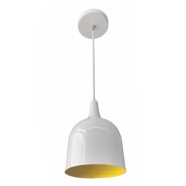 Imagem de Luminária Pendente Gota Com Interior Amarelo Com Fiação 110/220v - Lum