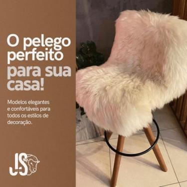 Imagem de Pelego Natural De Ovelha Premium Branco M - Macio e Luxuoso (Mesclado)