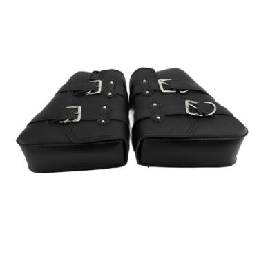 Imagem de Bolsa de Selim Lateral para Motocicleta, Couro PU, Aço, Resistente à água, Bolsa para Braço Oscilante, Alforje para Motocicleta, Lado Esquerdo e Direito, Bolsa de Ferramentas