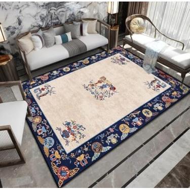 Imagem de Arte Sala de estar Tapete Casa Quarto Cabeceira Moda Macio Tapete Antigo Mesa de Centro Tapete de Pelúcia, SY277, QD, 160X200cm