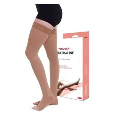 Imagem de Meia 7/8 Venosan Ultraline 4000 20-30mmHg Pé Aberto Bege, M