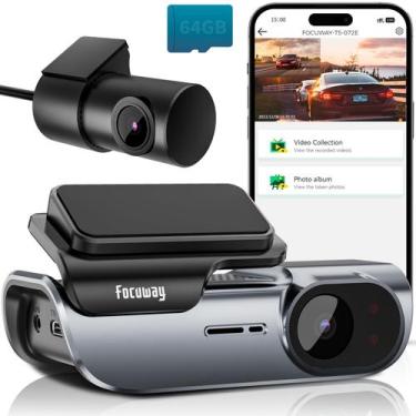 Imagem de Dash Cam FocuWay T5 4K frontal e 1080P traseira com WiFi de 5 GHz