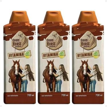 Imagem de Kit Good Horse: 3 Shampoo Vitamina A 700ml