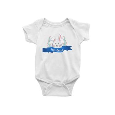 Imagem de Body do Bebê Feliz Páscoa Infantil Branca - Del France, G