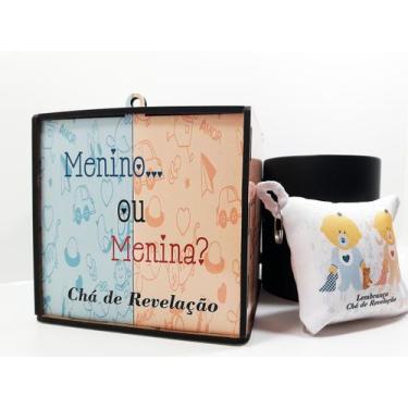 Imagem de Kit Caneca Revelação + Caixa MDF + Almochaveiro - Chá de Revelação - R